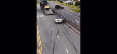 X escaping the police be like