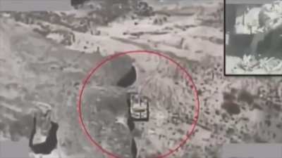 Saudi Air Force targets Houthis tank. yemen (unknown date)