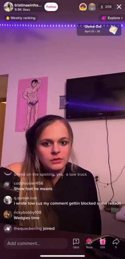 @tristinaeinhaus and @mckennagourley1 showing soles. Also have 3 videos of them stomping on camera barefoot