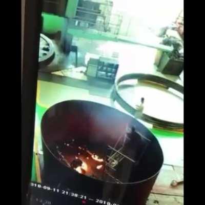 Maintenance of Satan's cauldron.