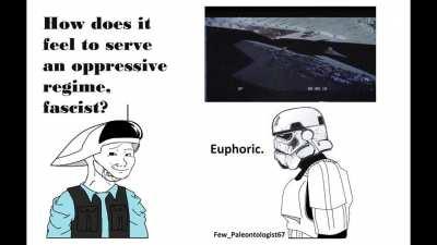 When the Empire fell, the galaxy reverted back into shit. I made the meme but the video clip is not mine but from a YT Channel called Mister Allemand.