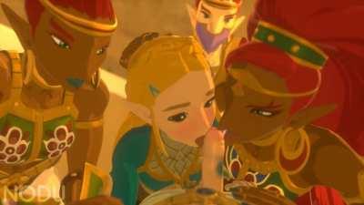 Urbosa teaching her ways to Zelda (@nodusfm)