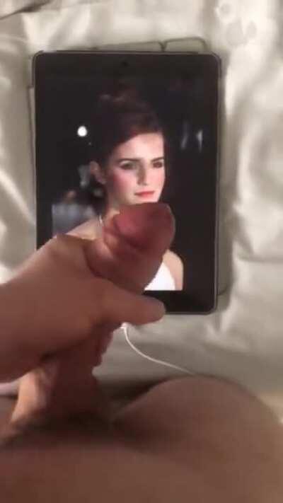 Emma Watson week - day 3 - another bud jerkin his big hard cock and massive cumshot 4 Emma Watson - If u want 2 b fed celebs and porn and show off jerkin over them on a second screen - public or private sessions - add hertsgirls on k1k
