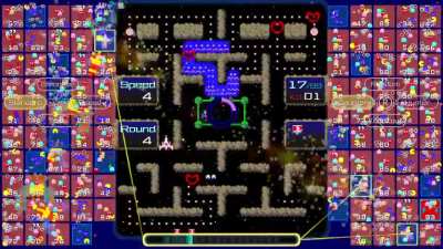 it is possible to pass through 2 ghosts or 1 ghost and 1 red jammer