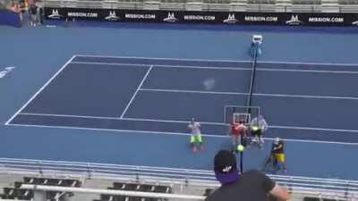Serena williams tricky shots practice