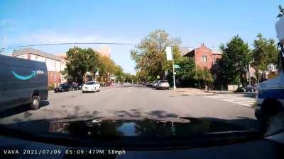 Got mad at me cause I honked at him...