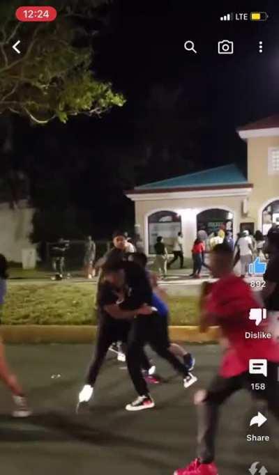 Guam military street fight brawl girl NO PANTIES