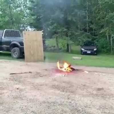 Sledgehammer. Paint. Fire. What could possibly go wrong?