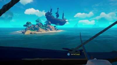 Skeleton ship taking a shortcut