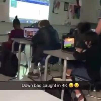 Student gets caught watchin pr0n in class