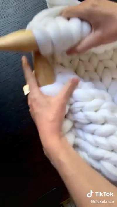 Knitting for a giant