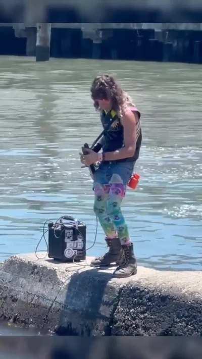 Man Experiments with Keytar