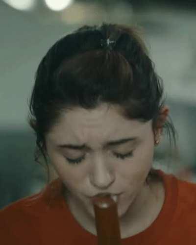 Natalia Dyer trying to get herself off