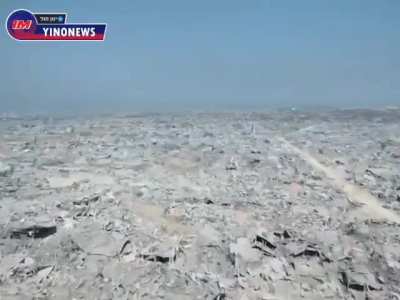 Drone footage shows level of destruction of gaza