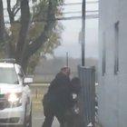 Punching the responding officer in the face...