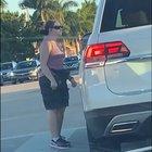 Wild Karen loses mind over car on crosswalk