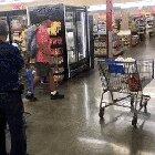 Good boy helping with the shopping