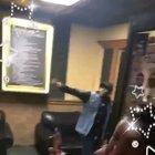 Taunting a security guard