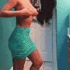 Checking herself out