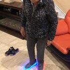 My 92 year old Grandma really feeling her Lit up shoes.