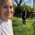 my friend and her sister attempt to do a flip