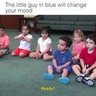 This kid in the front. Totally contagious.