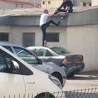 I’d love to see the face of the guy who finds a dent on his roof later