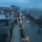 Car being struck by lighting