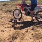 WCGW learning how to ride a dirt bike