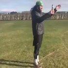 Someone should hold his beer..