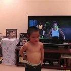 This kid impersonating his favorite movie