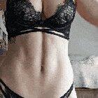 Sexy Fit Girl In Black Lingerie