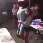 Watch me fight this table with my friend