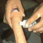 His face at the end...