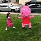 All she can do is look on in horror