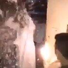 shaving cream and fire