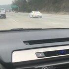 Casually driving on the highway... On the rim.