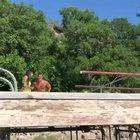 Idiot nearly died trying to jump into water