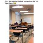 You have to be totally dead to be looking out from a window with the shades down