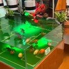 Fish playing soccer.