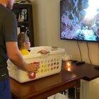 When you can’t go to the water park, you do the next best thing