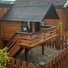 This is Maya. Her owner built her a luxury cabin so that people passing by can say hello and even talk to her while he's at work.