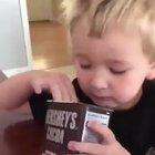 You can see the look of disappointment on the poor kids face.