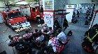 Croatian Firefighters deploying during a football match.