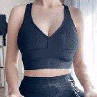 This sports bra can barely contain them from dropping (OC)