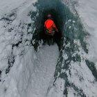 The blue glow of this glacier cave in Iceland