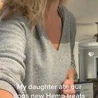 Eating hemp dog treats