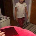 Surprising daughter with a kitten.