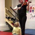 A baby's reaction to hearing the violin for the first time