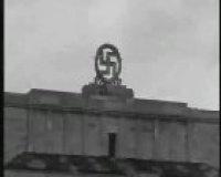 Footage of Swastika blown up by U.S. Army in Nuremberg, 1945